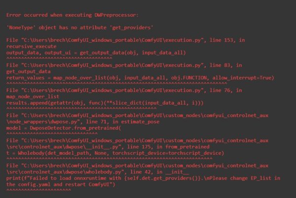 Fix ComfyUI Error occurred when executing DWPreprocessor - siuleeboss